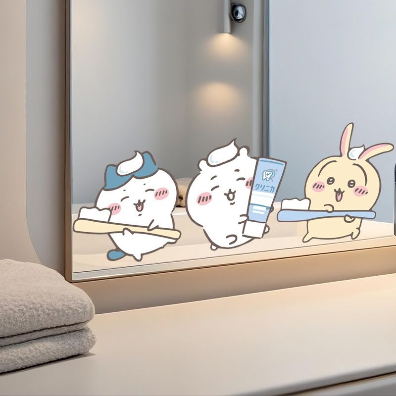 Home Goods Bathroom Accessories - Горячая новинка: Наклейки-зеркала Chiikawa с сильным