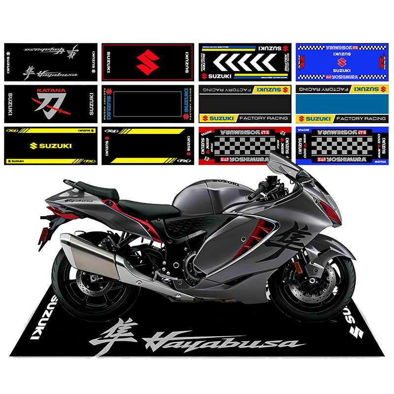 Home Bathroom Floor Mats - Коврик для мотоцикла Suzuki, нескользящий гаражный