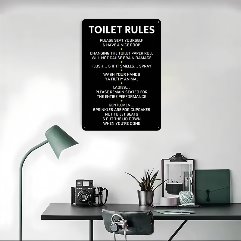 Металлическая табличка «Правил – обзор и цена Home Bathroom Rules